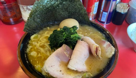 【和田町：どんとこい家】朝から食べる家系は味噌汁のように優しい味でした【満腹セット】